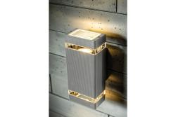 Dekoracyjna oprawa ścienna dwukierunkowa NESSA GU10 MAX. 2x50W IP54 AC220-240V 50/60Hz szara. 1208963008