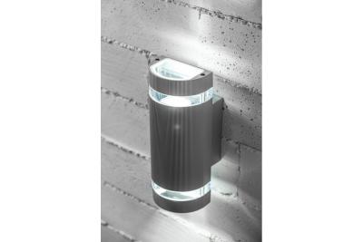 Dekoracyjne oświetlenie ścienne z dwukierunkowym źródłem światła SILVA GU10 MAX 2x50W IP54 AC220-240V 50/60Hz szary. 1208963136