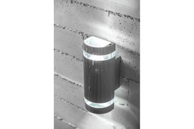 Dekoracyjne oświetlenie ścienne z dwukierunkowym źródłem światła SILVA GU10 MAX 2x50W IP54 AC220-240V 50/60Hz szary. 1208963136