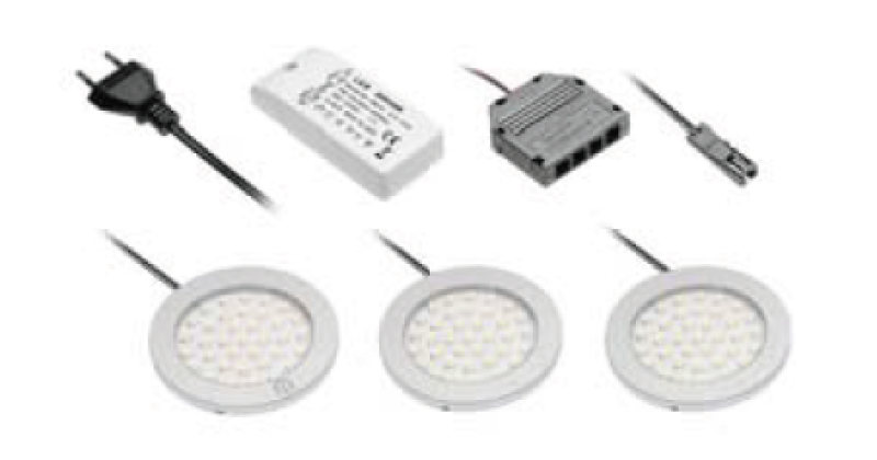 Zestaw oświetleniowy kuchni Decor cucina z 3 punktami świetlnymi z przełącznikiem, oświetlenie ciepłe białe 1208963267.