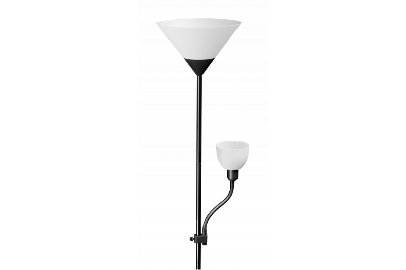 Lampa podłogowa Decor BENFICA 2 max 60W-E27 max 40W-E14 AC220-240V 50/60Hz czarna 1208963346