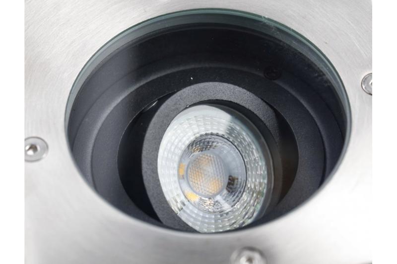 Dekoracyjna oprawa INRUN LUMINAIRE BETA-O z regulowanym kątem, maks. 50 W, GU10, IP67, AC220-240V, 50/60Hz, inox. 1208963698.