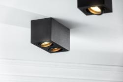 Dekoracyjna oprawa sufitowa AVEIRO DUO aluminium 160x80x85mm IP20 maks. 20W*2 kwadratowa czarna. 1208963824