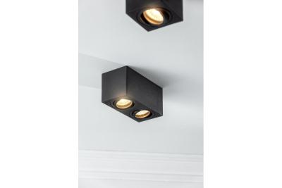 Dekoracyjna oprawa sufitowa AVEIRO DUO aluminium 160x80x85mm IP20 maks. 20W*2 kwadratowa czarna. 1208963824