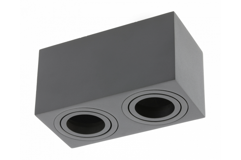 Dekoracyjna oprawa sufitowa AVEIRO DUO aluminium 160x80x85mm IP20 maks. 20W*2 kwadratowa czarna. 1208963824