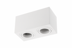 Dekoracyjna oprawa sufitowa AVEIRO DUO aluminium 160x80x85mm IP20 max 20W*2 kwadratowa biała. 1208963825