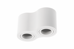 Dekoracyjna oprawa sufitowa AVEIRO DUO aluminium 160x80x85mm IP20 max 20W*2 okrągła biała. 1208963827