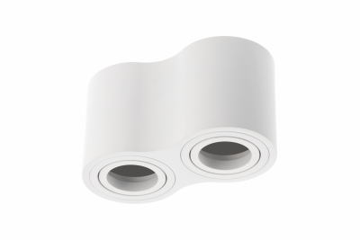 Dekoracyjna oprawa sufitowa AVEIRO DUO aluminium 160x80x85mm IP20 max 20W*2 okrągła biała. 1208963827