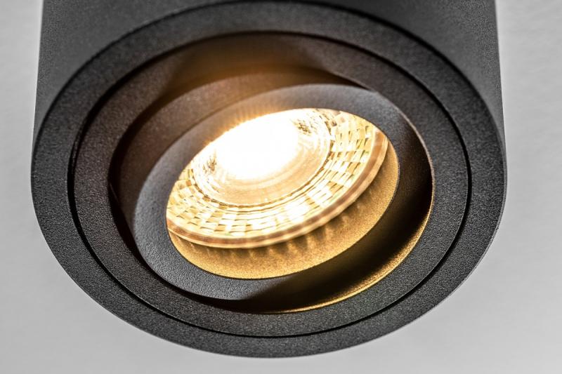 Ozdobna oprawa sufitowa AVEIRO aluminium 80x85mm IP20 max 20W okrągła czarna. 1208963830