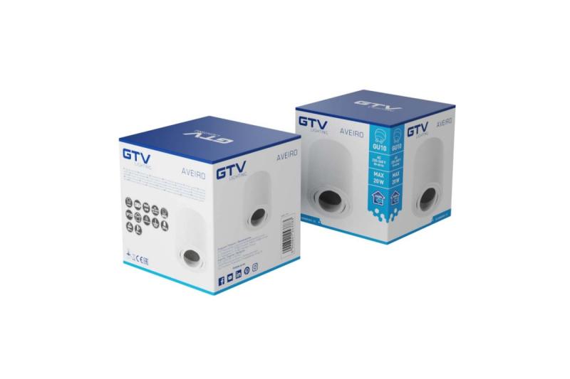 Plafondlamp Decor AVEIRO aluminium 80x85mm IP20 max 20W rond wit. 1208963831