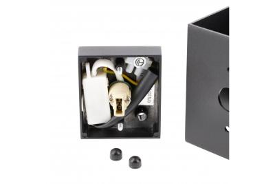 Oprawa ścienna CAMPIONE aluminiowa G9 IP20 maks. 40 W IP20 kwadratowa czarna. 1208963849