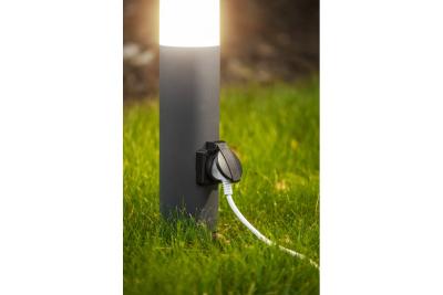 Decor CORTA-P 40 lampa ogrodowa E27 MAX.25W IP44 AC220-240V 50-60Hz gniazdko max. 3000W słupek grafit. 1208963861