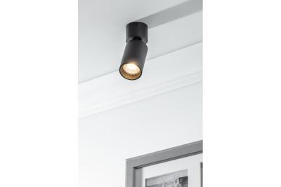 Ozdobna oprawa sufitowa FARGO MINI aluminium 56x150mm IP20 max 20W okrągła czarna. 1208963877