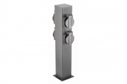 Dekoracyjny słupek ogrodowy LARGO-P 36 IP44 AC220-240V 50-60Hz 4*gniazdo schuko max. 3500W słupek grafitowy. 1208963917