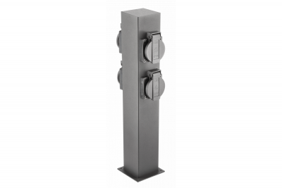 Dekoracyjny słupek ogrodowy LARGO-P 36 IP44 AC220-240V 50-60Hz 4*gniazdo schuko max. 3500W słupek grafitowy. 1208963917