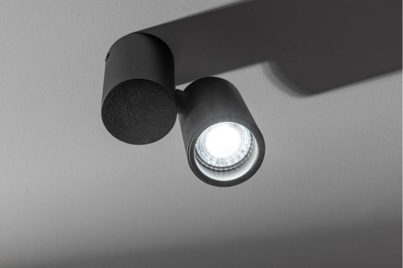 Dekoracyjna oprawa sufitowa LUPO aluminium 11.6x5.6x11.5 IP20 1*GU10 max. 50W okrągła czarna. 1208963928