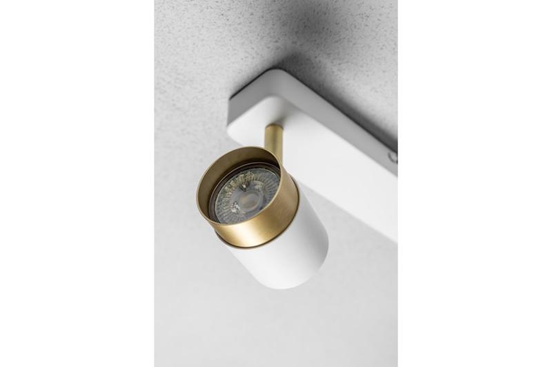 Oświetlenie sufitowe ORIO aluminium 24.0x5.5x14.0 IP20 2*GU10 max. 50W okrągłe białe. 1208963964