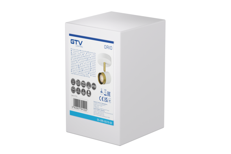 Dekoracyjna oprawa sufitowa ORIO aluminium 11.6x5.6x11.5 IP20 1*Gu10 max. 50W okrągła biała. 1208963968
