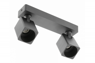 Oprawa sufitowa Decor RENO aluminium IP20 max. 20W*2 podwójna kwadratowa czarna. 1208963980