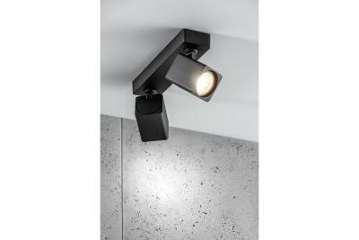Oprawa sufitowa Decor RENO aluminium IP20 max. 20W*2 podwójna kwadratowa czarna. 1208963980