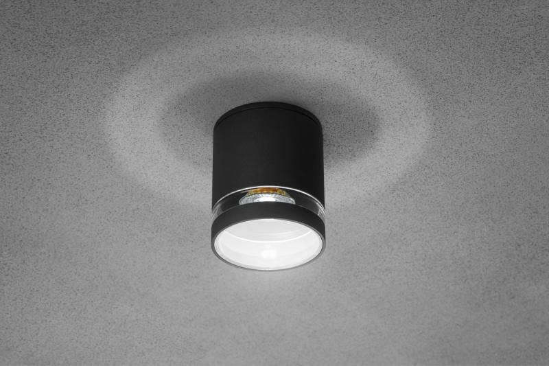 Dekoracyjna oprawa sufitowa RIVEN alum 102x120 IP54 MAX.35W okrągła grafit. 1208963984