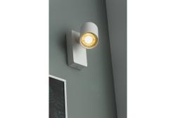 Dekoracyjna lampa ścienna SANTO z aluminium IP20 max. 20W pojedyncza, okrągła, biała. 1208963994