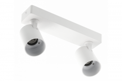 Dekoracyjna oprawa sufitowa SANTO aluminium IP20 max. 20W*2 podwójna okrągła biała. 1208963998