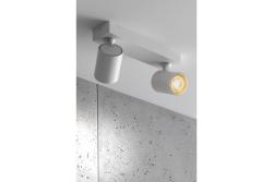 Dekoracyjna oprawa sufitowa SANTO aluminium IP20 max. 20W*2 podwójna okrągła biała. 1208963998