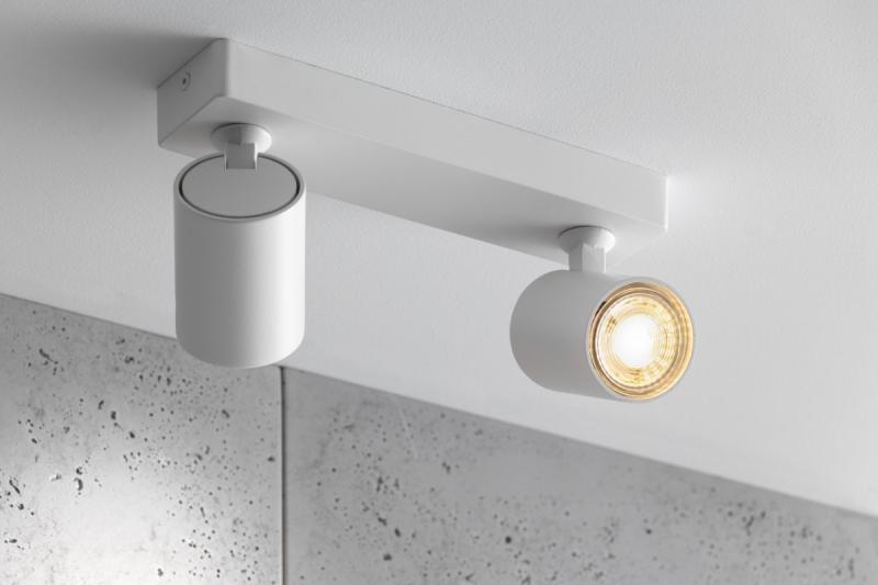 Dekoracyjna oprawa sufitowa SANTO aluminium IP20 max. 20W*2 podwójna okrągła biała. 1208963998