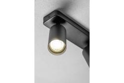 Oświetlenie sufitowe Decor SANTO BIS aluminium IP20 max. 20W*2 podwójne okrągłe czarne. 1208963999