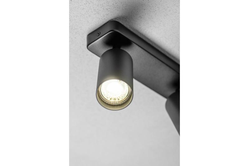 Oświetlenie sufitowe Decor SANTO BIS aluminium IP20 max. 20W*2 podwójne okrągłe czarne. 1208963999