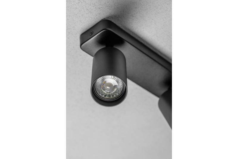 Oświetlenie sufitowe Decor SANTO BIS aluminium IP20 max. 20W*2 podwójne okrągłe czarne. 1208963999