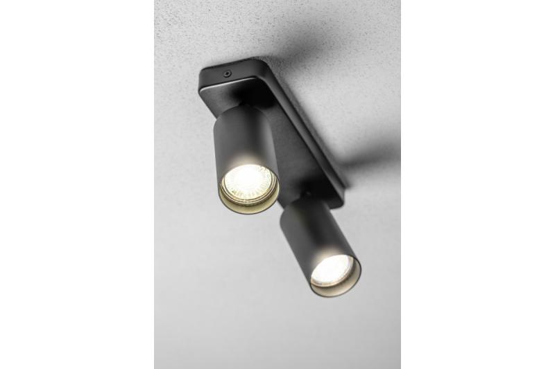 Oświetlenie sufitowe Decor SANTO BIS aluminium IP20 max. 20W*2 podwójne okrągłe czarne. 1208963999