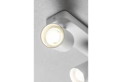 Dekoracyjna oprawa sufitowa SANTO BIS aluminium IP20 max. 20W*2 podwójna okrągła biała. 1208964000