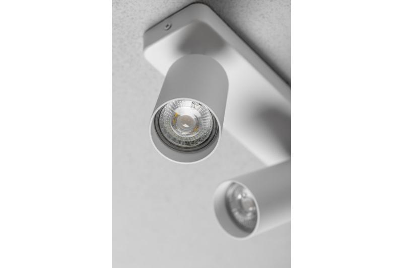 Dekoracyjna oprawa sufitowa SANTO BIS aluminium IP20 max. 20W*2 podwójna okrągła biała. 1208964000
