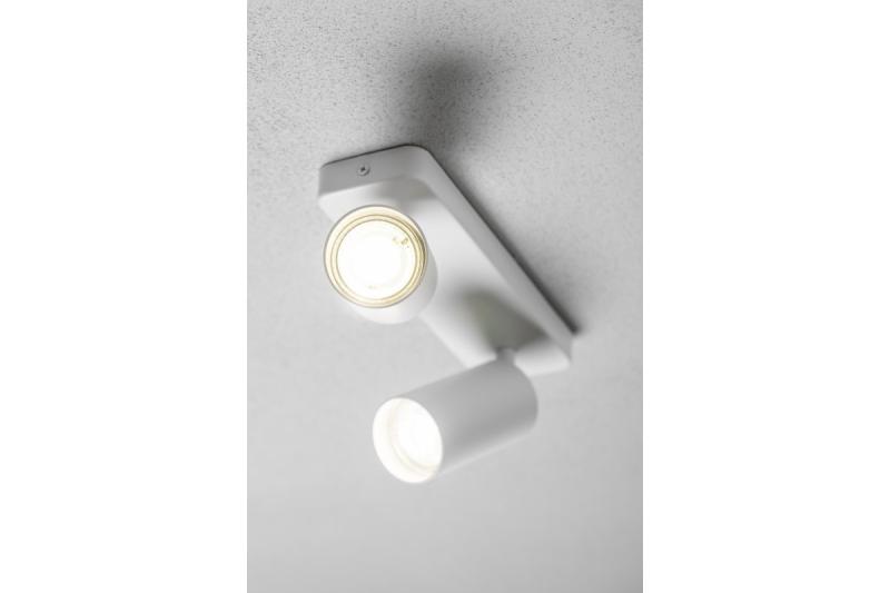 Dekoracyjna oprawa sufitowa SANTO BIS aluminium IP20 max. 20W*2 podwójna okrągła biała. 1208964000