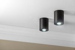 Lampa dekoracyjna powierzchniowo montowana SENSA, aluminium 85x115, IP20, maks. 50W, okrągła czarna obudowa. 1208964004