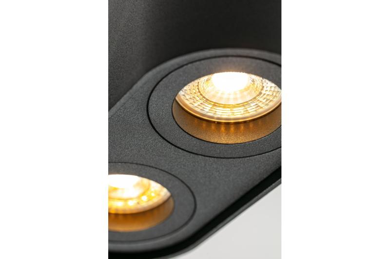 Dekoracyjna lampa sufitowa SENSO DUO, aluminium, 83x165x110, IP20, max 50W, okrągła, czarna. 1208964011