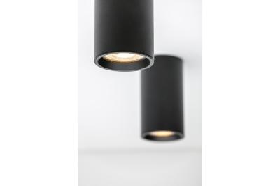 Lampa dekoracyjna montowana natynkowo SENSA MINI aluminium 64x115 IP20 max 50W okrągła czarna obudowa. 1208964013