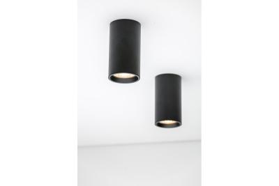 Lampa dekoracyjna montowana natynkowo SENSA MINI aluminium 64x115 IP20 max 50W okrągła czarna obudowa. 1208964013