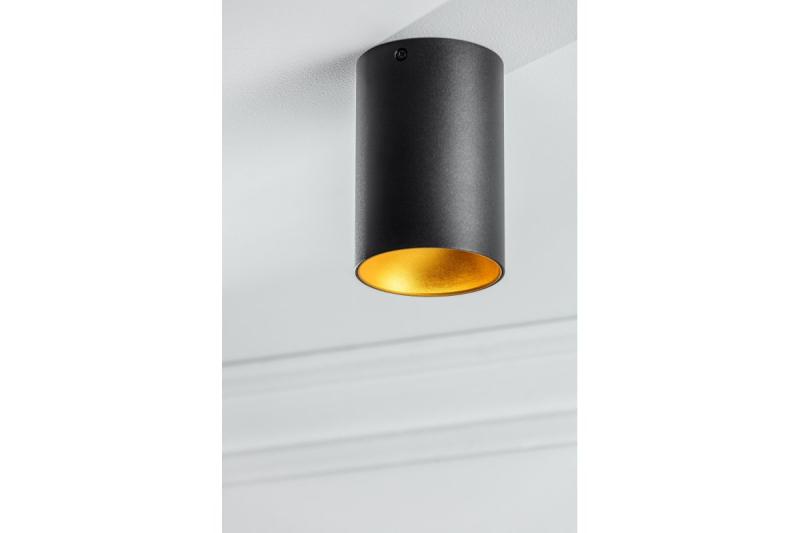 Oświetlenie sufitowe Decor TENSA alum. 96x140 IP20 GU10 okrągłe czarne. 1208964018