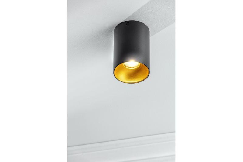 Oświetlenie sufitowe Decor TENSA alum. 96x140 IP20 GU10 okrągłe czarne. 1208964018