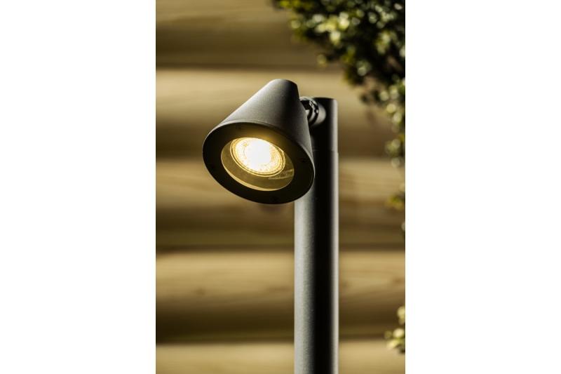 Dekoracyjna lampa ogrodowa LUSTINO-P 80 GU10 MAX.20W IP44 AC220-240V 50-60Hz słupek montażowy grafit. 1208964034