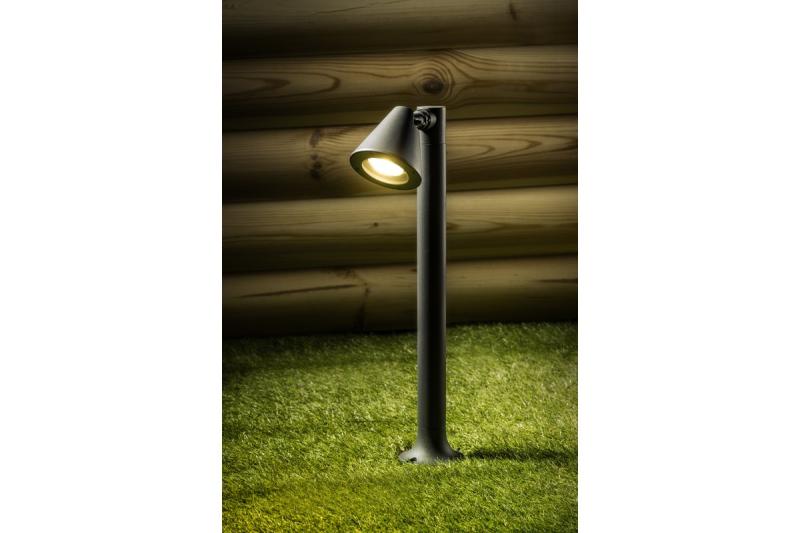 Dekoracyjna lampa ogrodowa LUSTINO-P 80 GU10 MAX.20W IP44 AC220-240V 50-60Hz słupek montażowy grafit. 1208964034