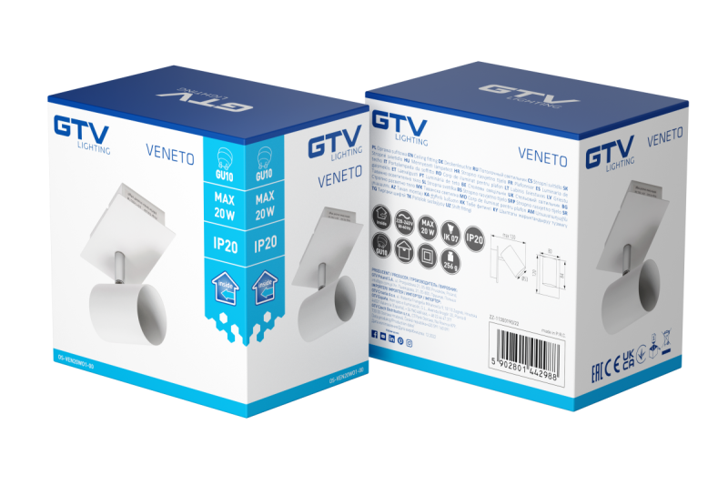 Plafoniera Dekoracyjna VENETO IP20 max. 20W 1 x GU10 okrągła biała 1208964035