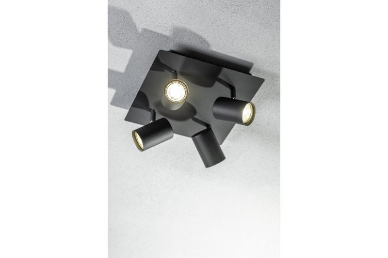 Plafoniera Dekoracyjna VENETO IP20 max. 20W 4 x GU10 okrągła/kwadratowa czarna. 1208964046
