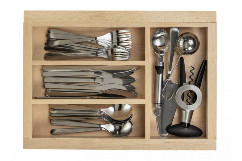 Ozdoba Cutle Wkład na sztućce Regulowany Wkład do szafek 400-600mm Kolor Bukowy 1208966289