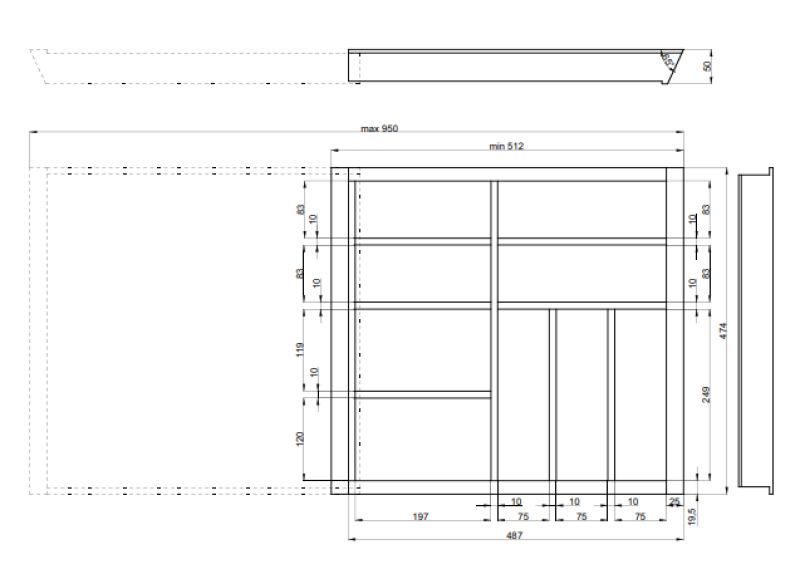 Dekor Cutle Tacka na Sztućce Kuchnia Regulowany Organizator na Sztućce 1208966292