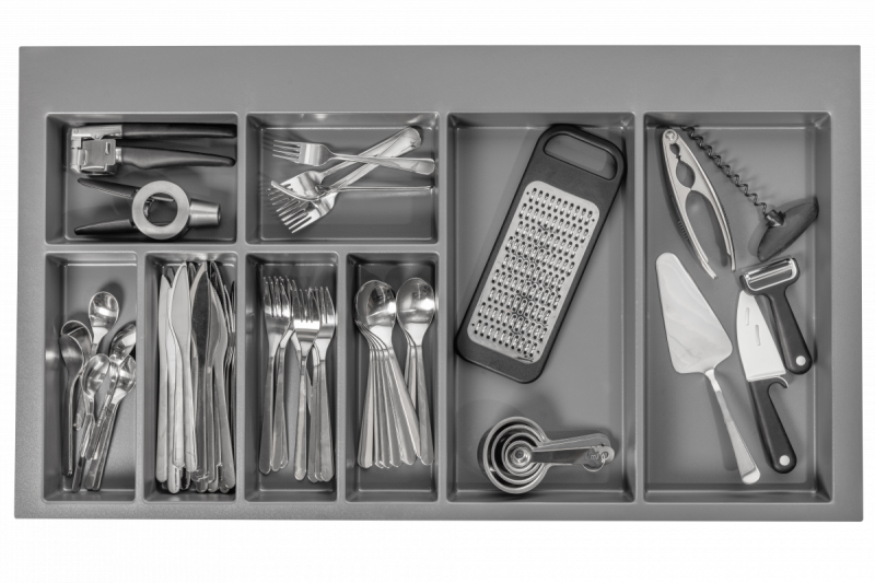 Dekor Cutle Wkład na sztućce do szuflady kuchennej 900 Antracyt 1208966382