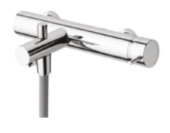 Waterevolution Flow bateria wannowa z zestawem prysznicowym PVD szczotkowane lekkie złoto T130WGE